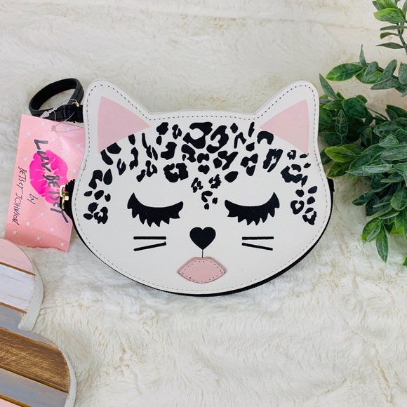 Betsey Johnson Handbags - Betsey Johnson Leopard Kitty Coin Purse / Wristlet